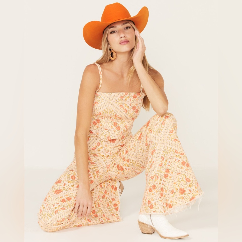 SHOW ME YOUR MUMU WOMEN'S BELMONT PAISLEY PRINT PULL ON TROUSER PANTS - Picture 6 of 9